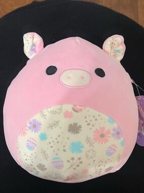 Squishmallows Pink Floral-Belly Pig Plush